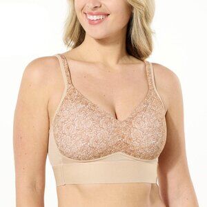 NIP Rhonda Shear 2-pack Molded Cup Bra with Cross Back Mesh Detail Size: Medium